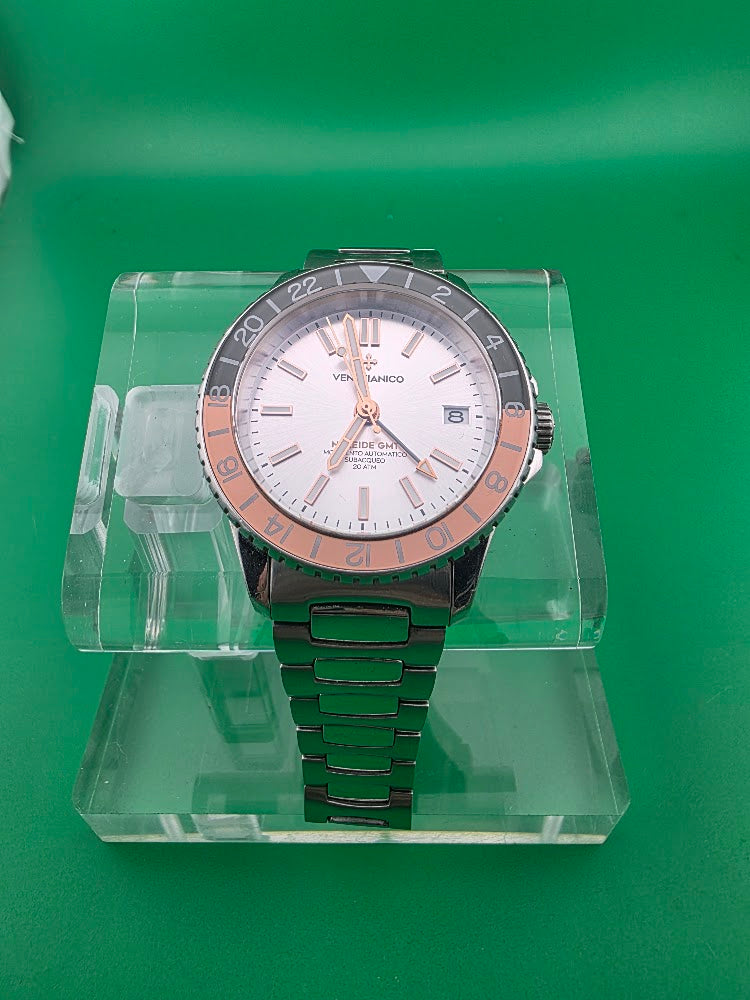 Venezianico Nereide GMT 3521503C Automatic 39mm Silver Dial – Box