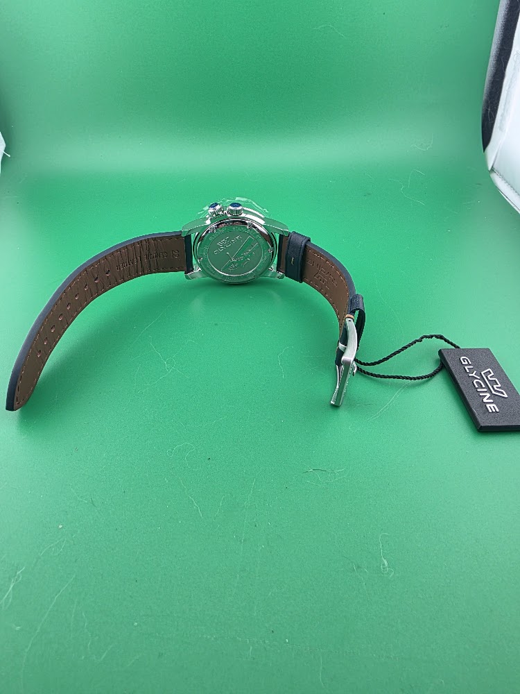 Glycine Airman Worldtimer GL1022 42mm Swiss Quartz Blue Dial – Box & Hangtag
