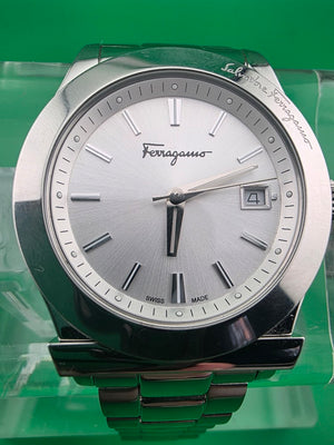 Salvatore Ferragamo FF3580014 Swiss Quartz 40mm Silver Dial – Full Set - SOLD