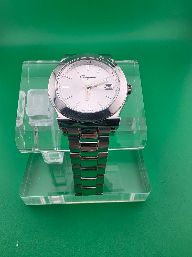 Salvatore Ferragamo FF3580014 Swiss Quartz 40mm Silver Dial – Full Set - SOLD