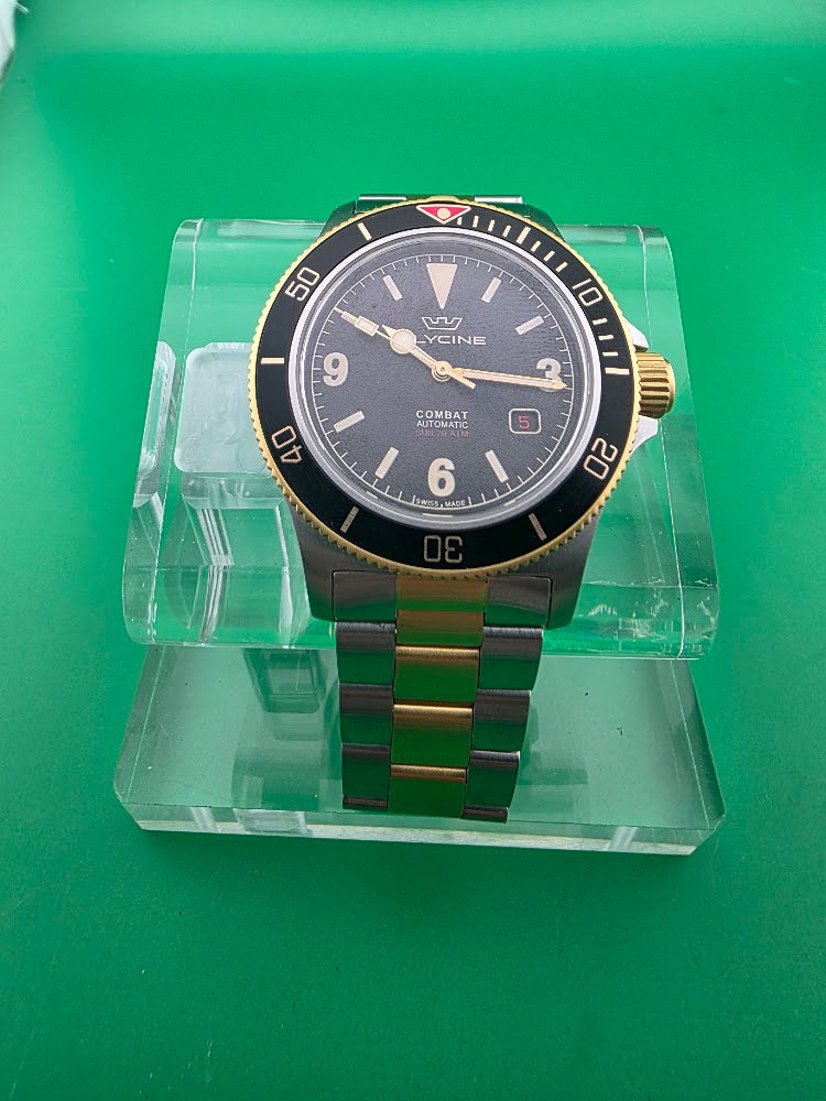 Glycine Combat SUB 39 Gilt GL0401 Automatic – Black & Gold – Full Set - SOLD