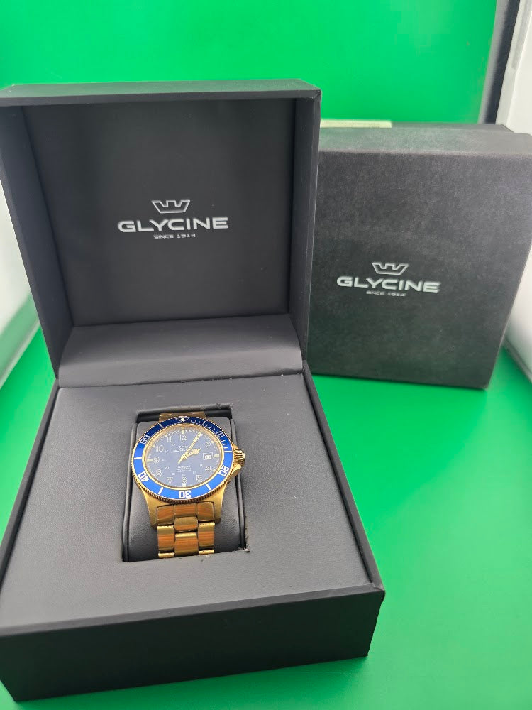 Glycine Combat SUB 20 ATM Automatic – Blue Dial & Bezel – 42mm – Box