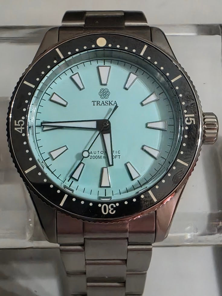 TRASKA Freediver Automatic – Tiffany Blue Dial – Full Set