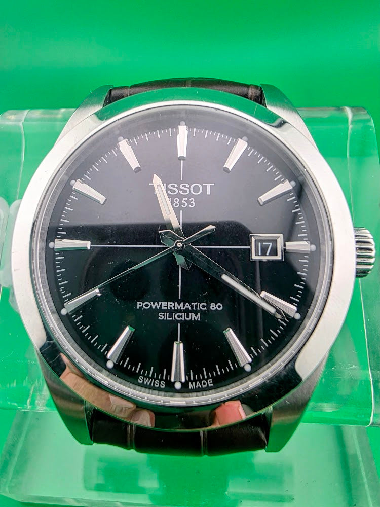 Tissot Gentleman Powermatic 80 Silicium – Black Dial – Automatic – Full Set with Two Straps