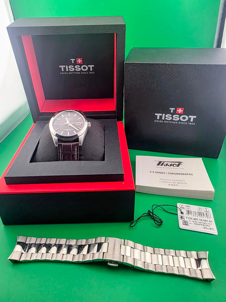 Tissot Gentleman Powermatic 80 Silicium – Black Dial – Automatic – Full Set with Two Straps