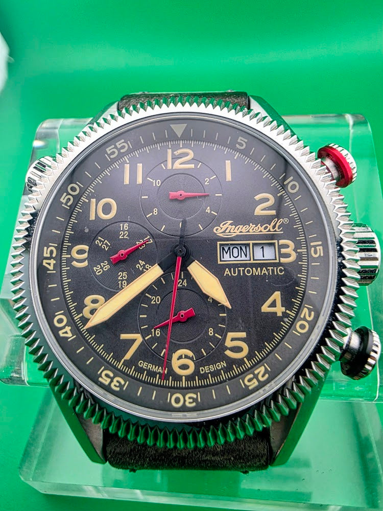 Ingersoll Automatic Multifunction – Black Dial – Exhibition Caseback – Box & Papers