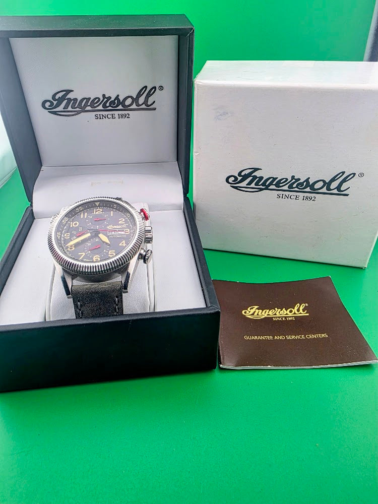 Ingersoll Automatic Multifunction – Black Dial – Exhibition Caseback – Box & Papers