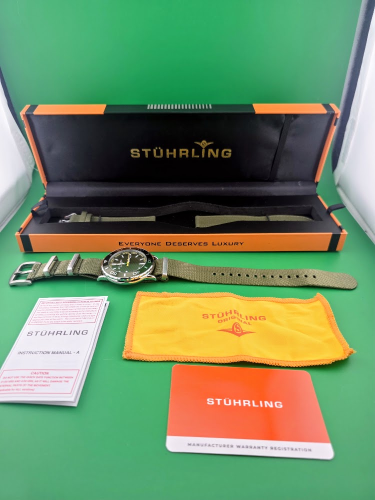 Stührling Original Explorer 4041 – Olive Green Diver – 40mm – Box & Papers