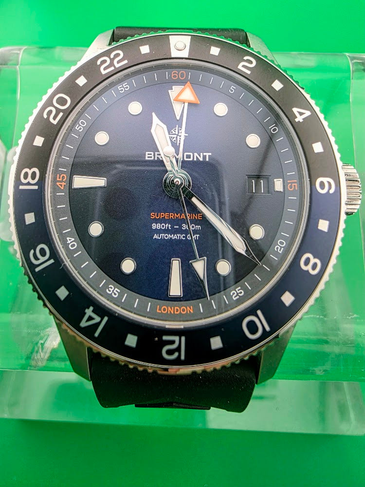 Bremont Supermarine 300M GMT “Glacier Blue” – Limited Edition of 500 – Full Set