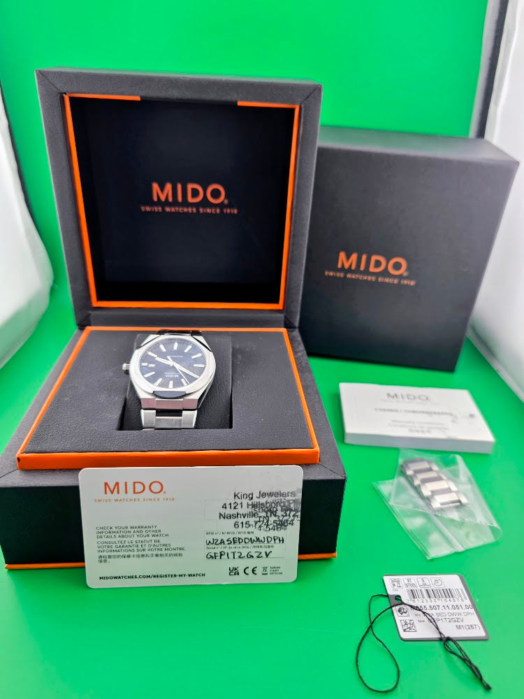 Mido Multifort 8 One Crown Automatic – Black Dial – 40mm – Ref. M055.507.11.051.00 – Full SET - SOLD