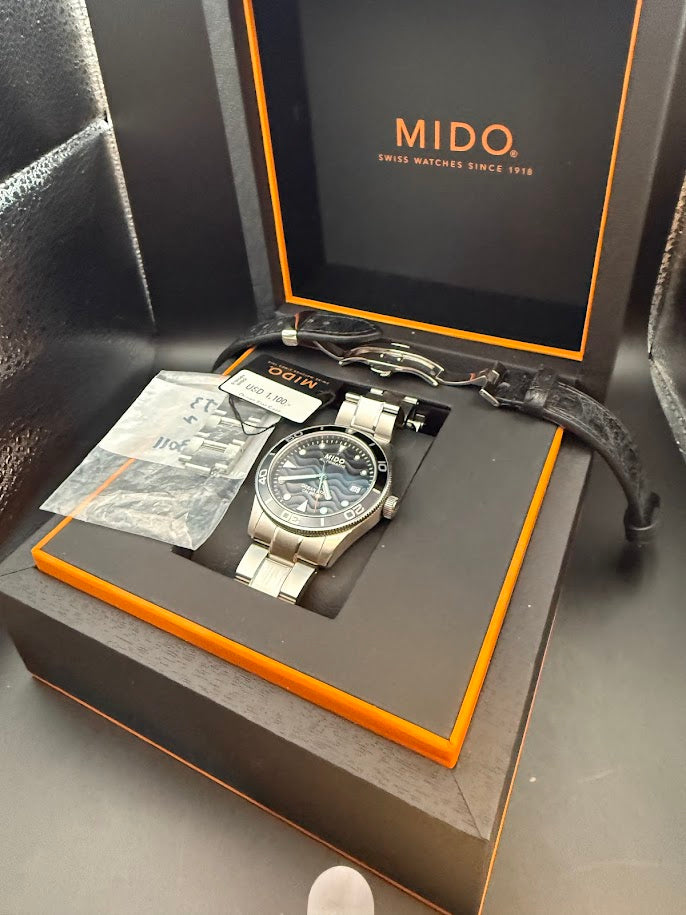 Mido Ocean Star Caliber 72 Automatic - Full Set - Bracelet + Ostrich Strap - SOLD