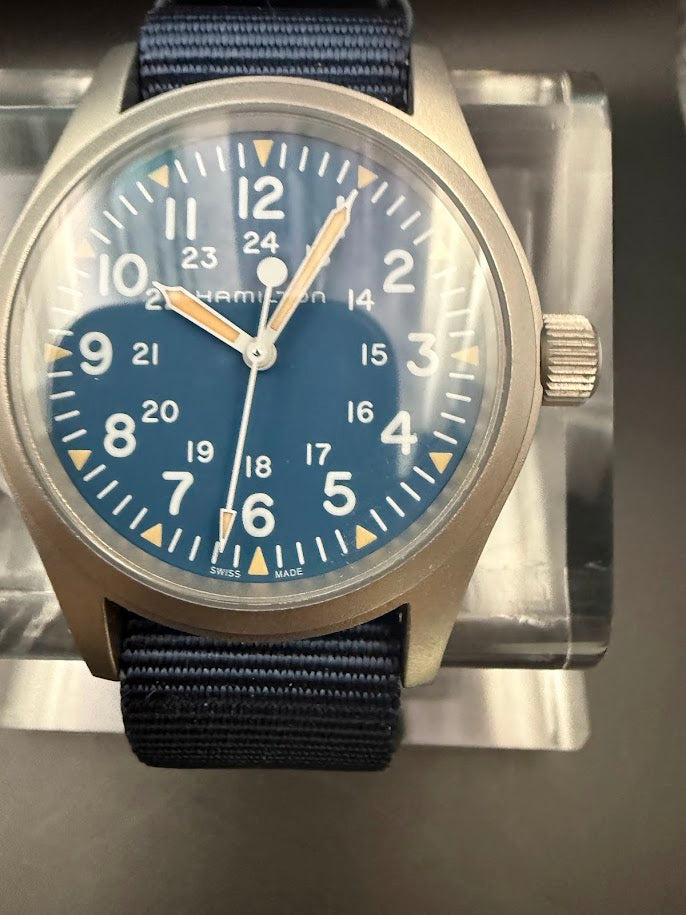 Hamilton Khaki Field Mechanical - Blue Dial - Full Set - Like New - SOLD