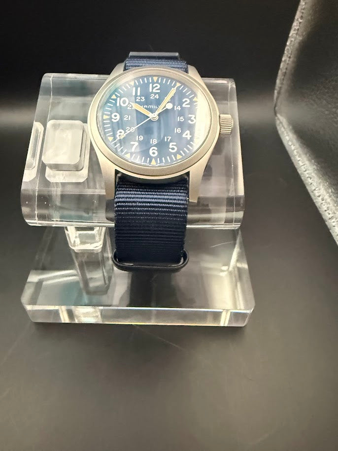Hamilton Khaki Field Mechanical - Blue Dial - Full Set - Like New - SOLD