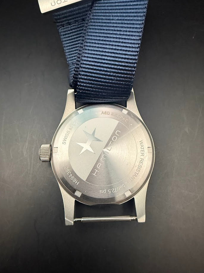 Hamilton Khaki Field Mechanical - Blue Dial - Full Set - Like New - SOLD
