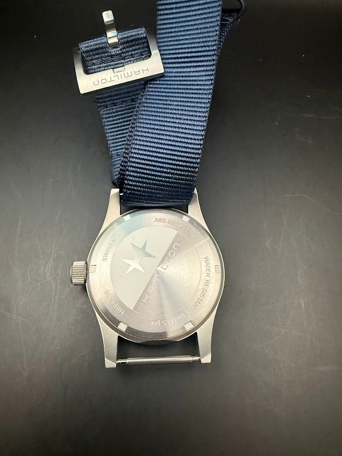 Hamilton Khaki Field Mechanical - Blue Dial - Full Set - Like New - SOLD