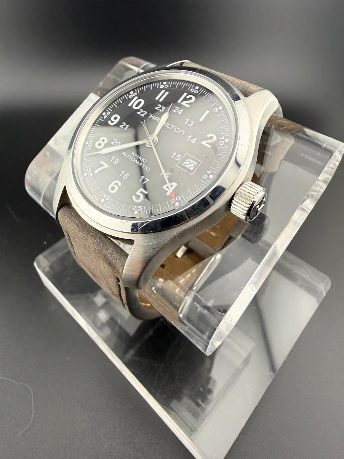 Hamilton Khaki Field Automatic- Black Dial 42mm - Swiss Auto - Excellent Condition - SOLD