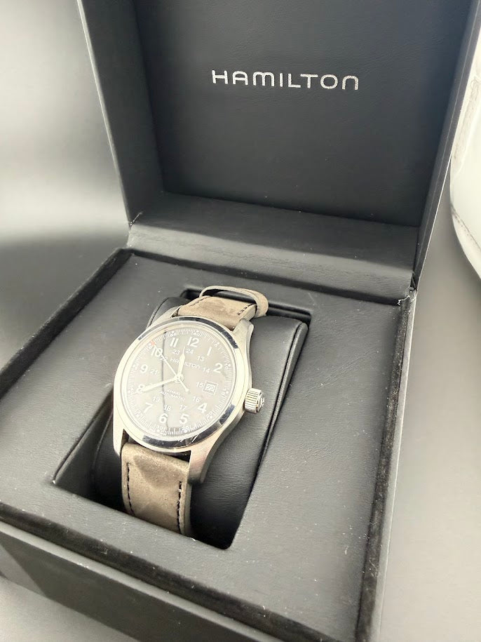 Hamilton Khaki Field Automatic- Black Dial 42mm - Swiss Auto - Excellent Condition - SOLD