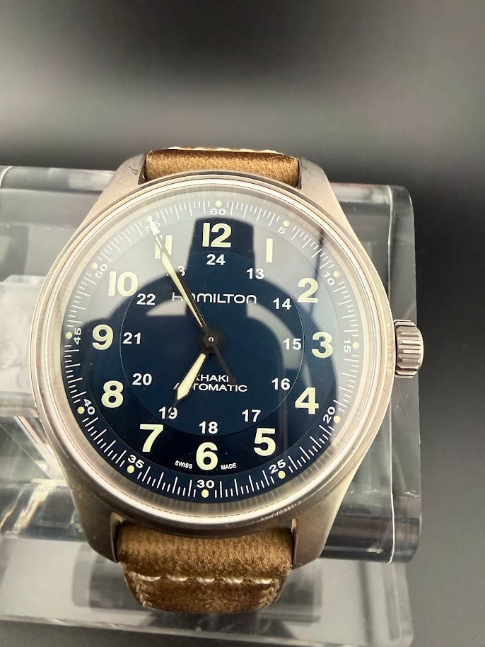 Hamilton Khaki Field Titanium Automatic Blue Dial Ref. H70545540 | Full Set