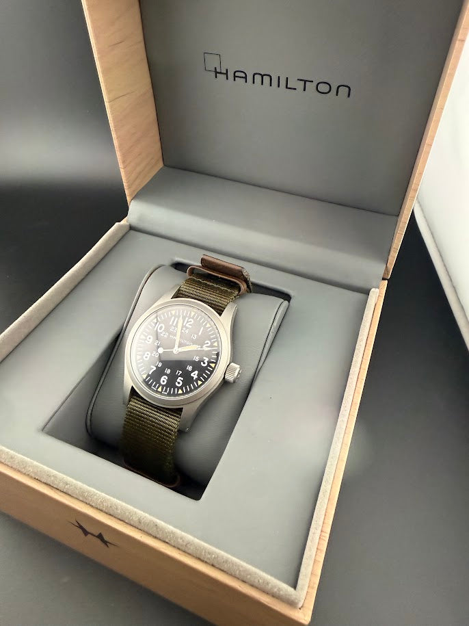 Hamilton Khaki Field Mechanical - Black Dial - Full Set - Like New