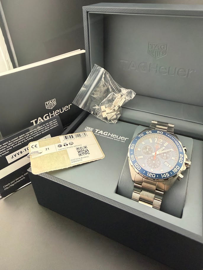 TAG Heuer Formula 1 Chronograph Blue Dial - Full Set - One Owner
