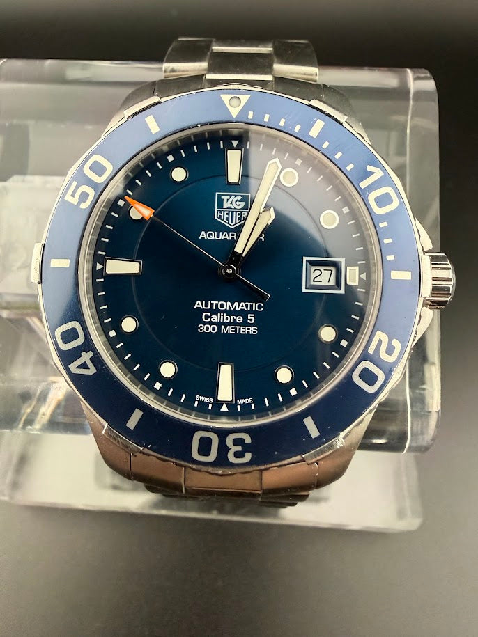 TAG Heuer Aquaracer Calibre 5 Automatic 300M Blue Dial • One Owner • Full Set