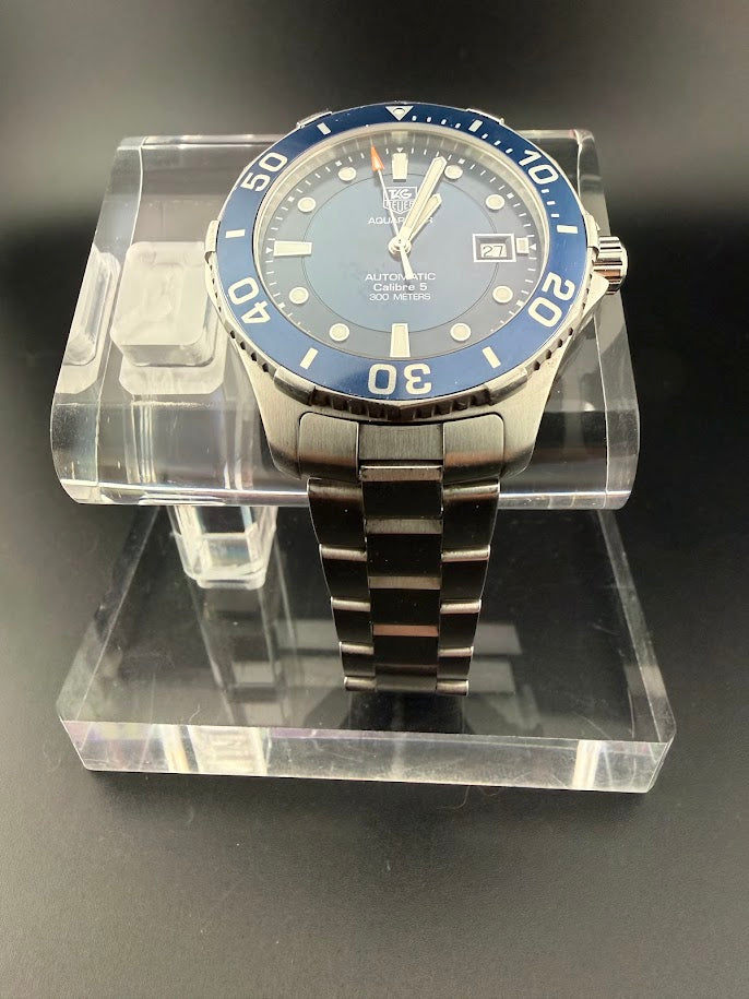 TAG Heuer Aquaracer Calibre 5 Automatic 300M Blue Dial • One Owner • Full Set