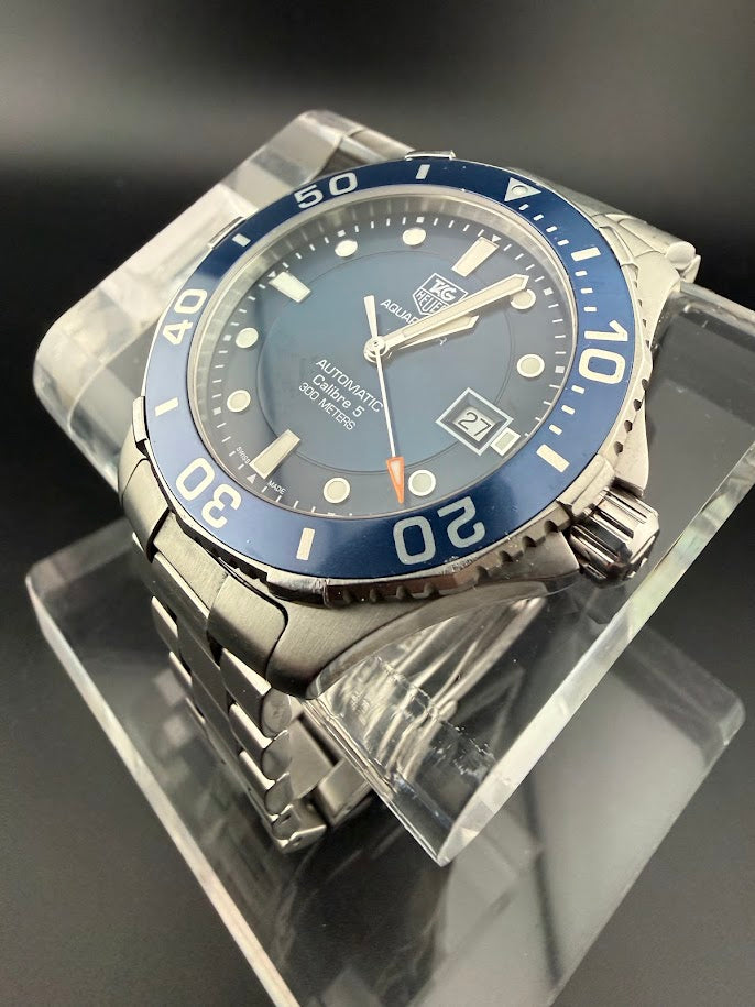TAG Heuer Aquaracer Calibre 5 Automatic 300M Blue Dial • One Owner • Full Set