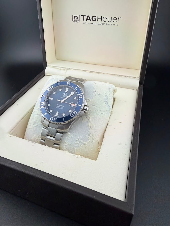TAG Heuer Aquaracer Calibre 5 Automatic 300M Blue Dial • One Owner • Full Set
