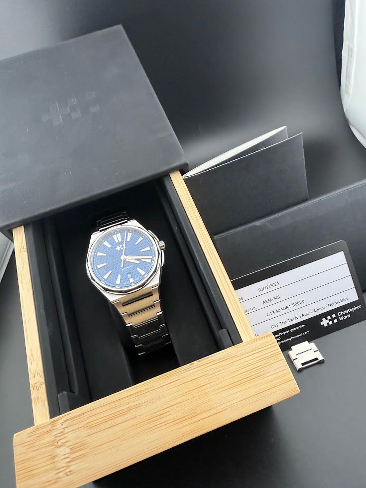Christopher Ward The Twelve Automatic - Nordic Blue Dial | Full Set | Excellent Condition