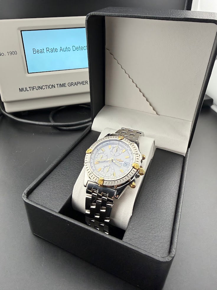 Breitling Chronomat Automatic Chronograph | White Dial | Two Tone | Estate Find | Excellent Condition