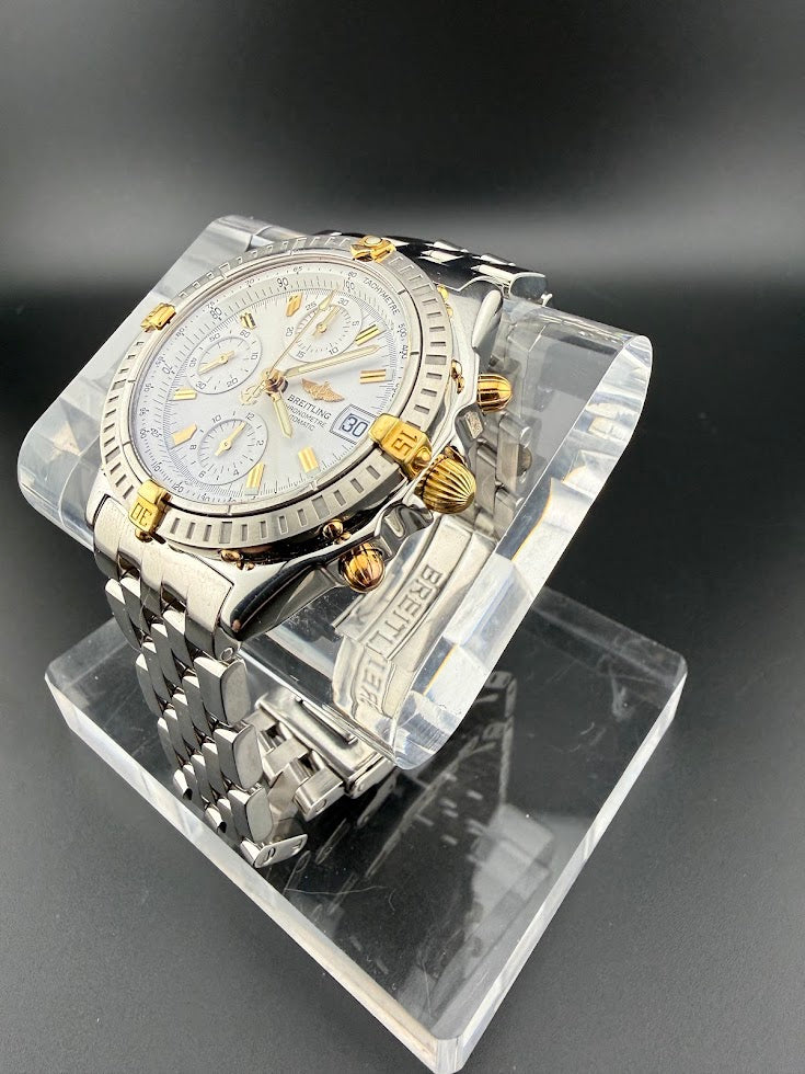 Breitling Chronomat Automatic Chronograph | White Dial | Two Tone | Estate Find | Excellent Condition