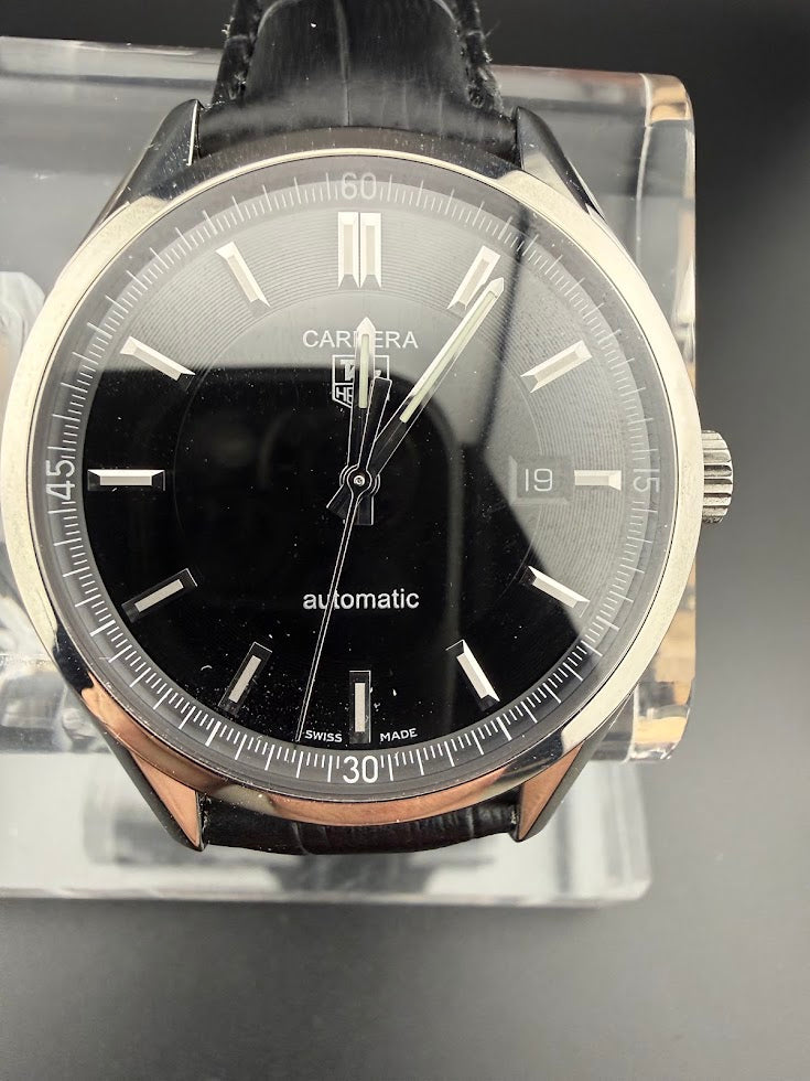 TAG Heuer Carrera Automatic WV211B-0 – Black Dial – Display Back – Like New Condition