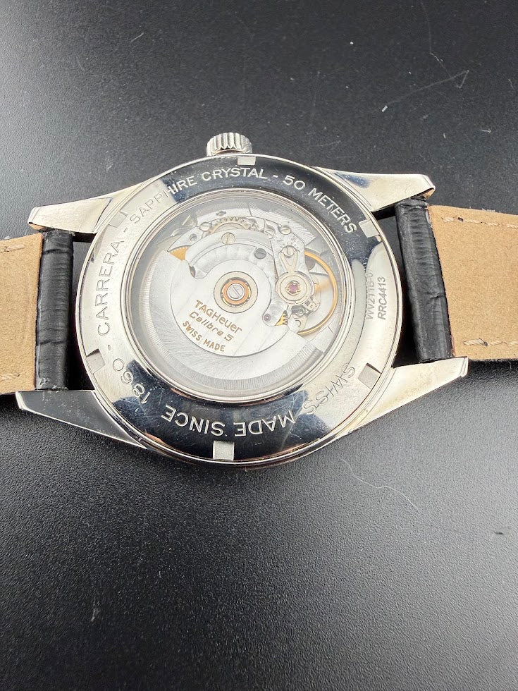 TAG Heuer Carrera Automatic WV211B-0 – Black Dial – Display Back – Like New Condition