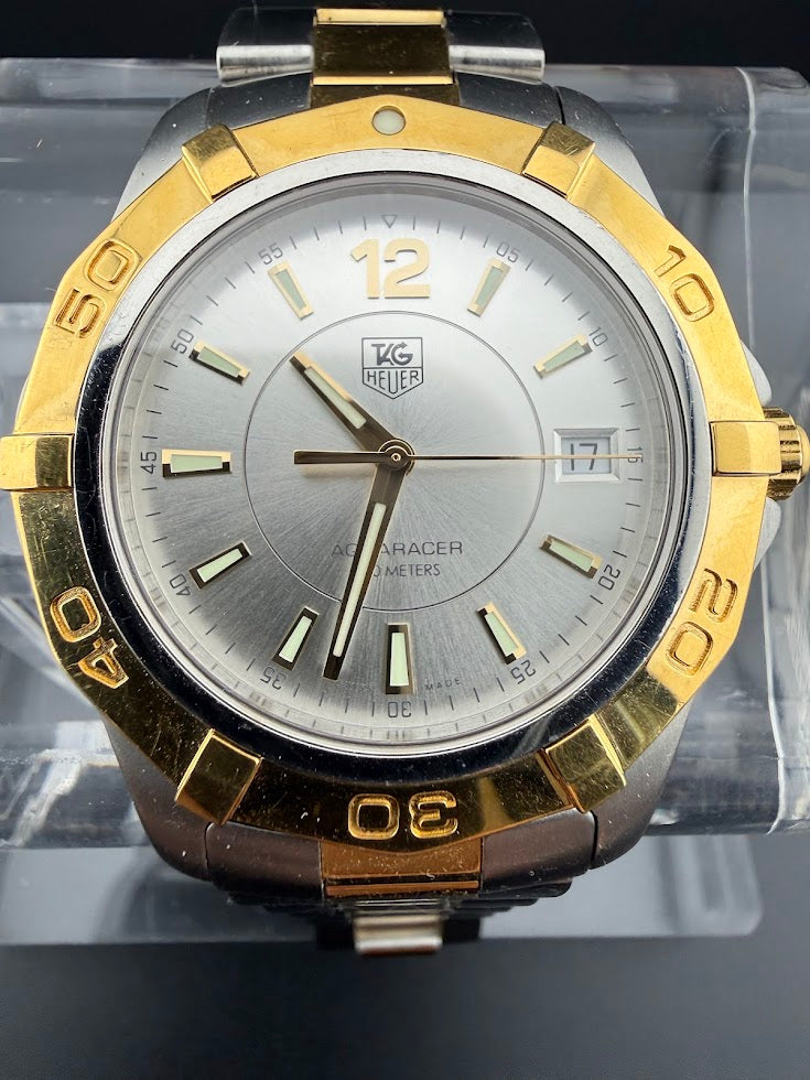 TAG Heuer Aquaracer Two-Tone Quartz 300M – Silver Dial