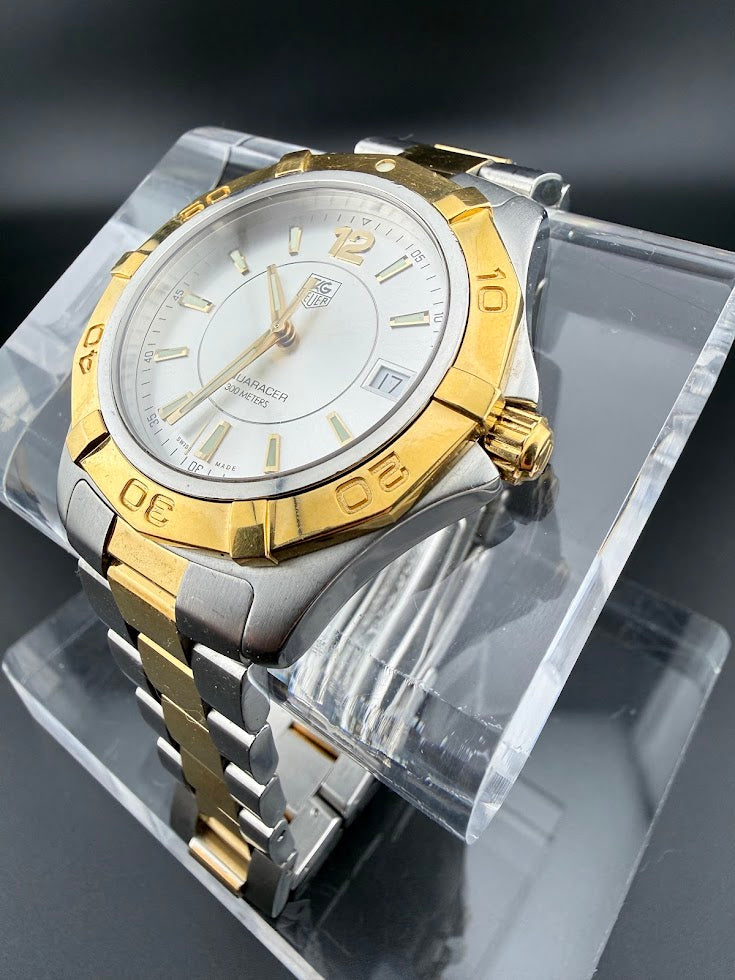 TAG Heuer Aquaracer Two-Tone Quartz 300M – Silver Dial