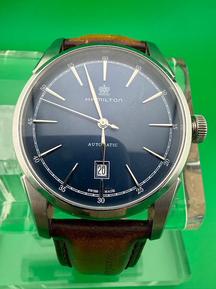 Hamilton Jazzmaster Thinline Auto Blue Dial – Complete Set – ETA 2892-A2