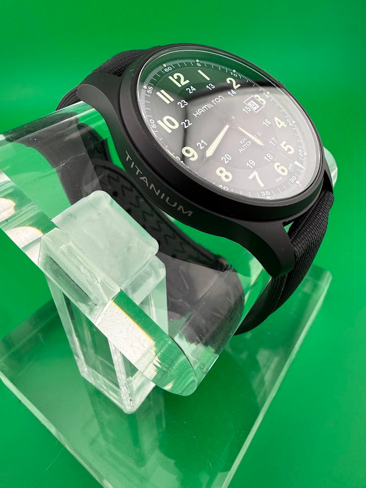 Hamilton Khaki Field Titanium Automatic H705751 — Black PVD — 42mm — 2019 Full Set