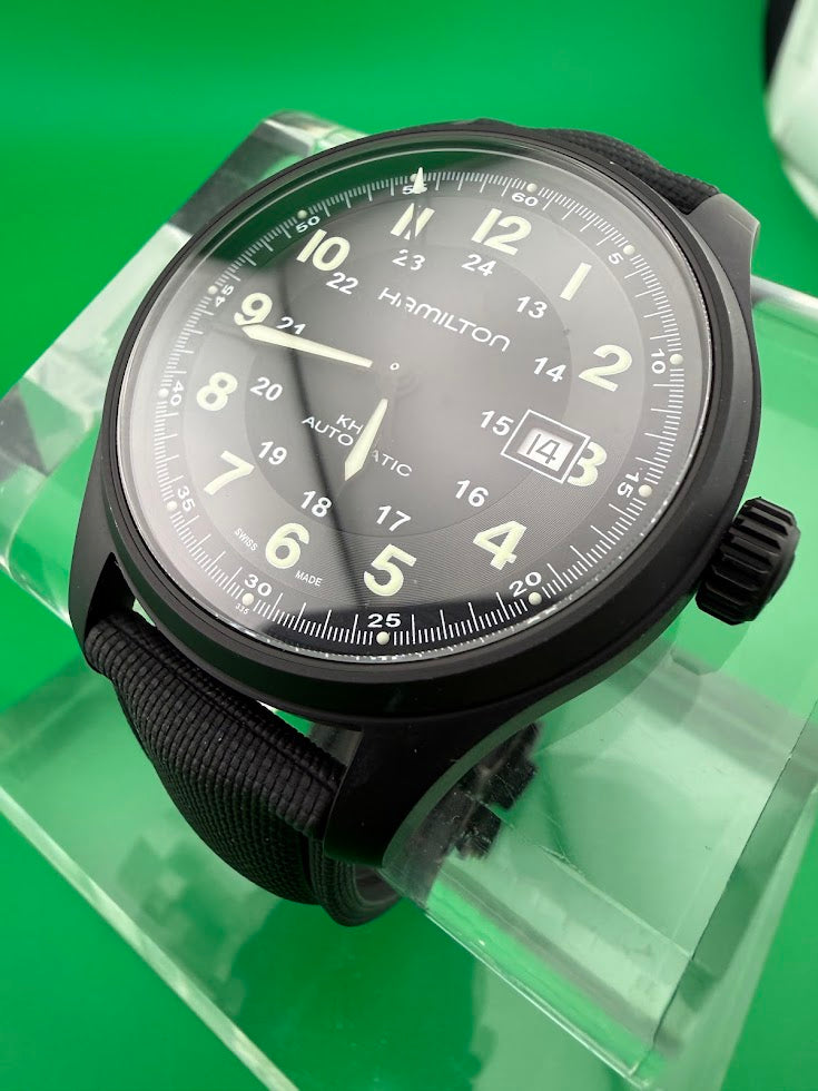 Hamilton Khaki Field Titanium Automatic H705751 — Black PVD — 42mm — 2019 Full Set