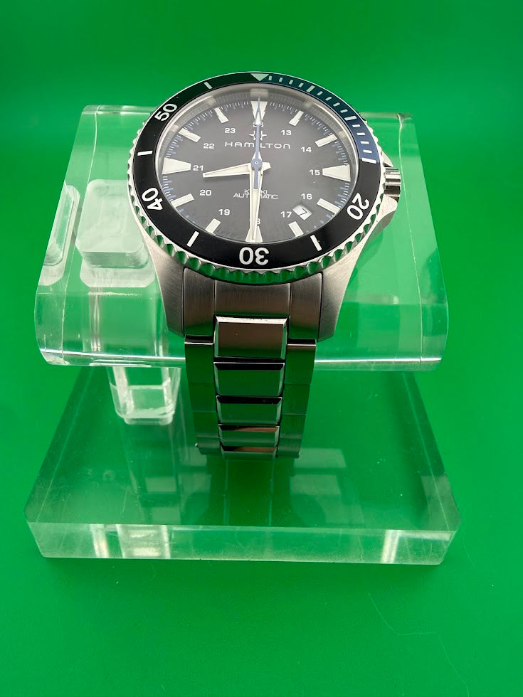 HAMILTON KHAKI NAVY SCUBA AUTO — BLUE/BLACK — FULL SET