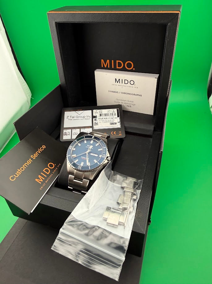 MIDO Ocean Star Captain Caliber 80 – Blue Dial – Full Set - SOLD