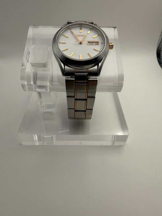 Seiko Quartz Day-Date - White Dial Two-Tone